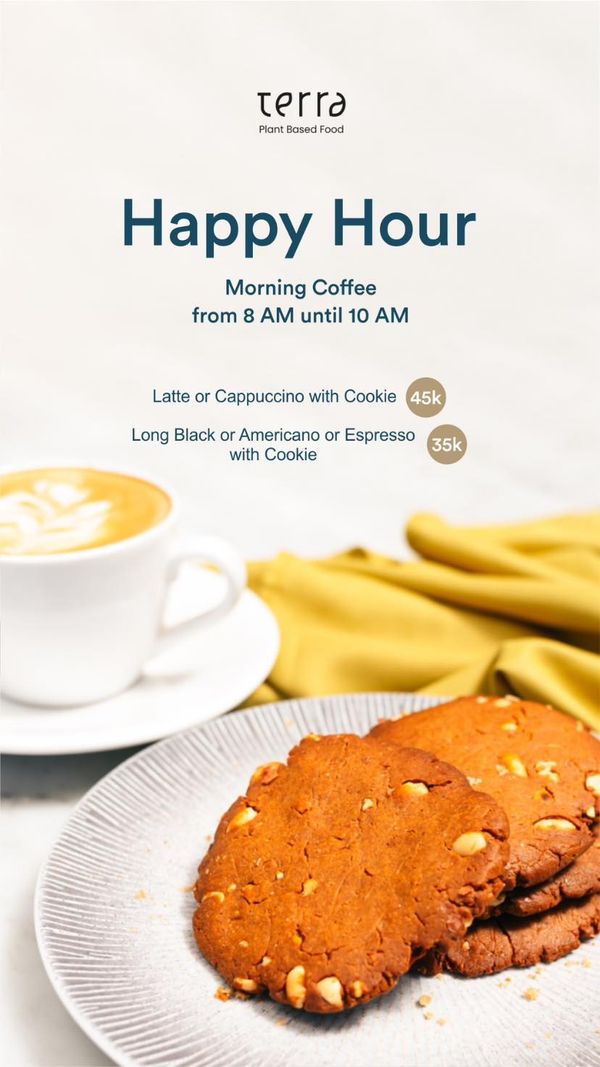 Happy Hours at Terra at Terra Plant Based Food