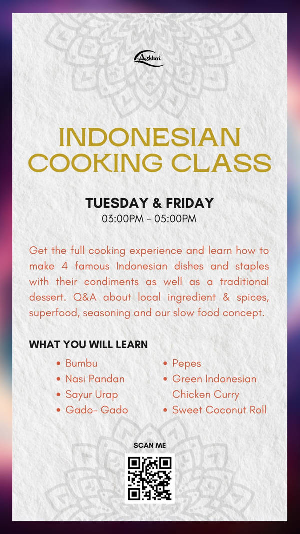 Indonesian Cooking Class + Permaculture Garden Tour at Ashtari