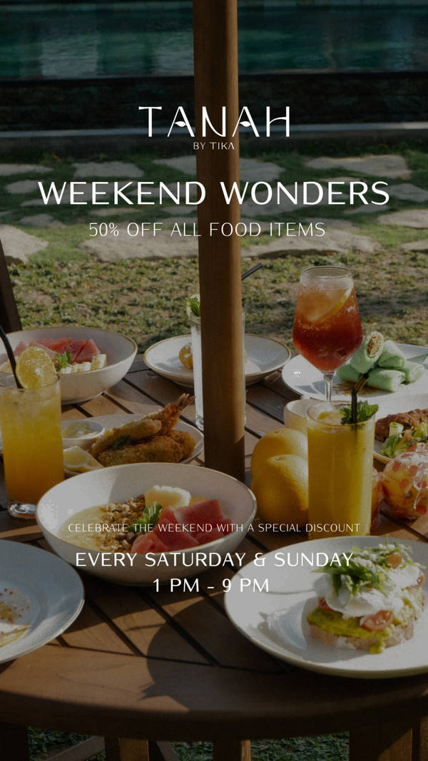 50% off Weekend Wonders at TANAH by TIKA Lombok