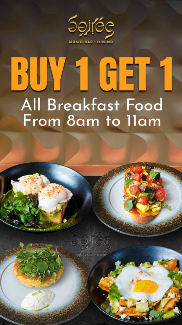 Buy 1 Get 1 Breakfast at Soirée Lombok