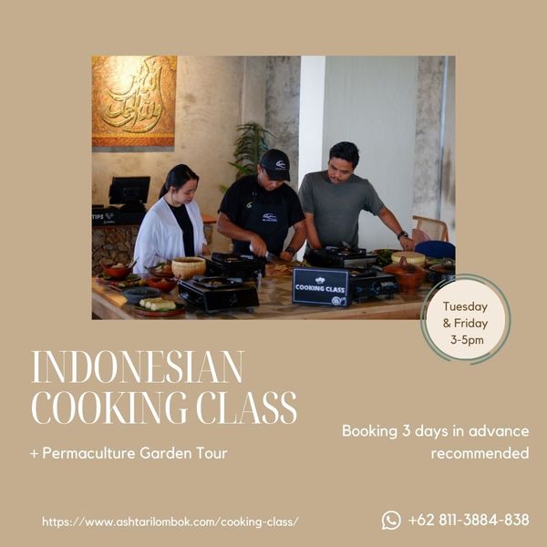 Indonesian Cooking Class + Permaculture Garden Tour at Ashtari