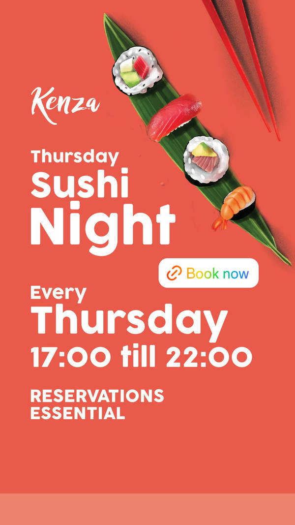 Sushi Nights at Kenza at Kenza Mandalika Restaurant