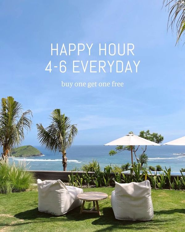 Happy Hours from 4-6 at Somewhere Lombok